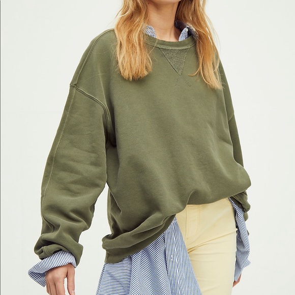 Free People Over And Out Pullover Blue 